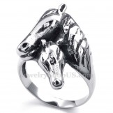 Titanium Horse Ring
