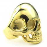 Gold Skull Titanium Ring