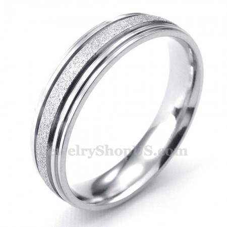 Titanium Sandblasting Lovers Ring (Mens)