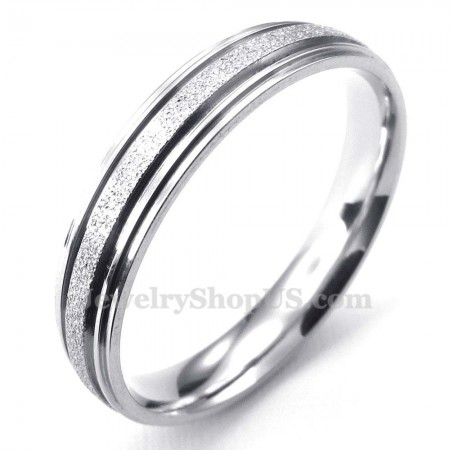  Titanium Sandblasting Sweetheart Ring (Women)
