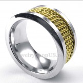 Gold Wire Titanium Ring