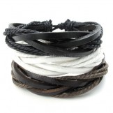 Good looking  Hand-woven White Leather Bracelet