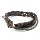 This Year Hot Sale Coffee Color Hand Woven Leather Bracelets