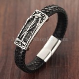 Exquisite Men's Titanium Leather Bracelet C948