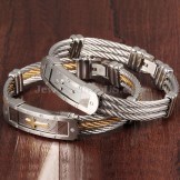 Men's Classical Titanium Cross Bracelet N782