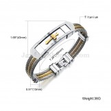 Men's Classical Titanium Cross Bracelet N782