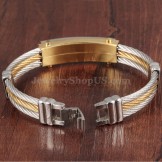 Men's Fashion Zirconia Titanium Bracelet N783