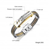 Men's Fashion Zirconia Titanium Bracelet N783