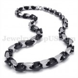Stunning Black Men's Titanium Necklace Chain