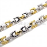 Fashion Gold Men's Titanium Necklace Chain
