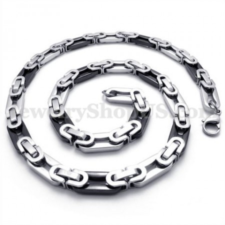 Elegant Black Men's Titanium Necklace Chain