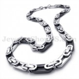 Elegant Black Men's Titanium Necklace Chain