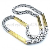 Silver Gold Men's Titanium Necklace Chain