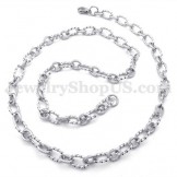 Simple Silver Men's Titanium Necklace Chain