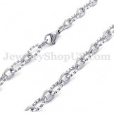 Simple Silver Men's Titanium Necklace Chain