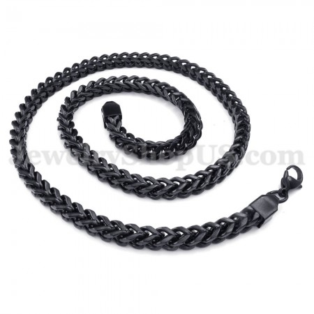 Exquisite Black Men's Titanium Necklace Chain
