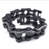 Men's Titanium Black Bicycle Chain Bracelet
