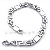 Men's Titanium Greek Meander Pattern Bracelet