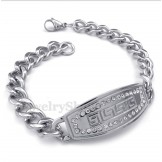 Men's Titanium Diamond Greek Meander Pattern Bracelet