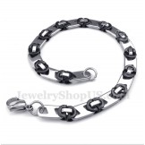 Men's Titanium Black Round Bracelet