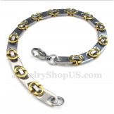 Men's Titanium Gold Half Crescent Bracelet