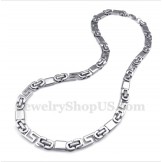 Men's Titanium Greek Meander Pattern Necklace