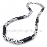 Men's Titanium Black Cylinder Necklace