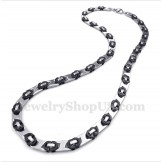 Men's Titanium Black Half Crescent Necklace
