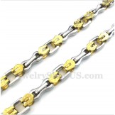 Men's Titanium Gold Layered Necklace