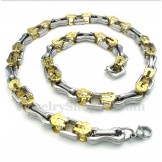 Men's Titanium Gold Layered Necklace