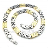 Men's Titanium Gold Cross Necklace