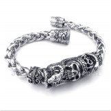Men's Titanium Casted Skull Bracelet