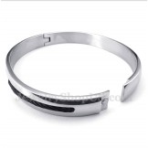 Men's Titanium Black Cable Diamond Bracelet