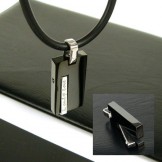 Man 'Only Love' Gemstone-Titanium Steel Necklace -New-