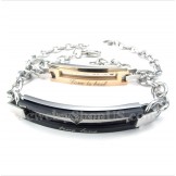 Men's Titanium Black Couple's Bracelet