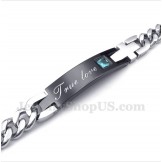Men's Titanium Diamond Couple's Bracelet
