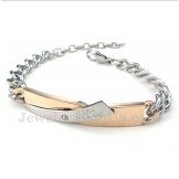 Women's Titanium Gold Couple's Bracelet