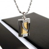 Man High Quality Gemstone Titanium Steel necklace