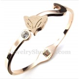 Men's Titanium Rose Gold Fox Bracelet
