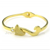 Men's Titanium Gold Fox Bracelet