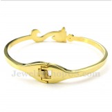 Men's Titanium Gold Fox Bracelet