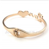 Men's Titanium Rose Gold Love Bracelet