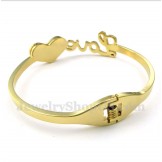 Men's Titanium Gold Love Bracelet