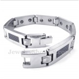 Men's Titanium Carbon Fiber Magnet Bracelet