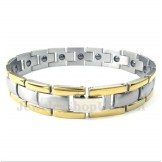 Men's Titanium Magnet Gold Bracelet