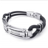 Men's Titanium Rubber Cable Bracelet
