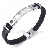 Men's Titanium Carbon Fiber Rubber Bracelet