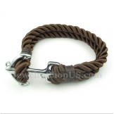 Men's Titanium Anchor Cotton Rope Bracelet