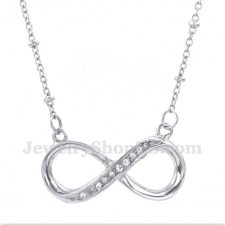 Men's Titanium Diamond Infinity Symbol Necklace