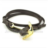 Men's Titanium Leather Bracelet
